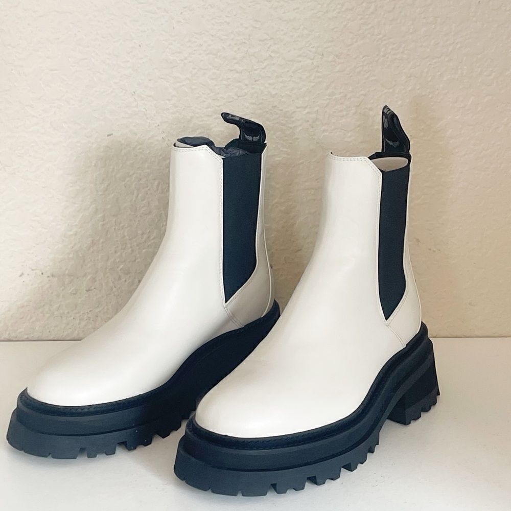 Zadig & Voltaire boots Semy Chelsea Ride platform combat Boot cream New 38/7 - Picture 12 of 17